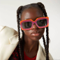 Preview: Komono Lana Solar Nebula Sonnenbrille solid smoke getönte Gläser, pink-orange Rahmen, style